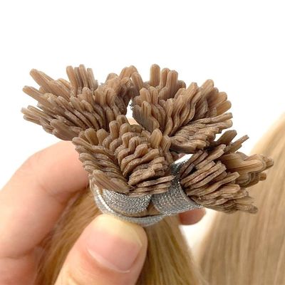 Remboursement complet Cuticule alignée Keratine pointe de Cabello humaine Y pointe Extensions de cheveux humains