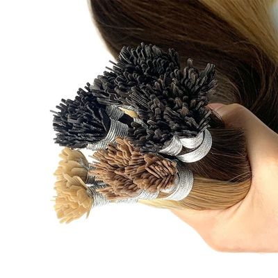 Cuticule alignée Remy Cuticule complète Flat and Stick Fan Tip Cheveux pour différents types de cheveux