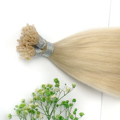 18 pouces Virgin Remy End épais Keratine Ventilateur de pointe Extension de cheveux avec 0,300 kg de poids brut