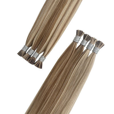 Micro-anneaux de 18 pouces Rémy Cuticule aligné Cheveux humains Pré-liés U I Nano-extensions de pointe plat