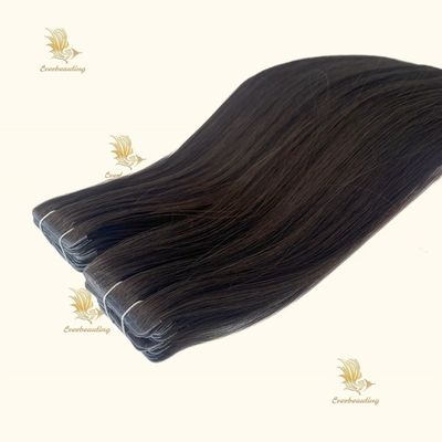 Cuticule double dessinée européenne intacte Invisible génie Extensions de tresses de cheveux droites