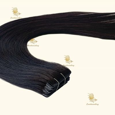 Cuticule double dessinée européenne intacte Invisible génie Extensions de tresses de cheveux droites