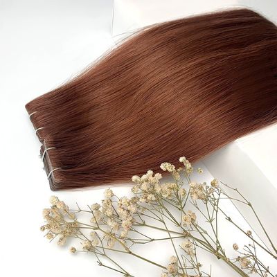Cheveux Remy Vendeur de cheveux cambodgiens Couleur foncée Os Cheveux lisses Invisi en bande d'extension