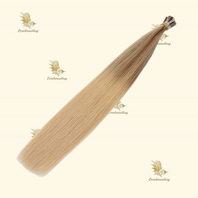 Les produits de beauté de couleur chocolat double dessiné Remy kératine I pointe extensions de cheveux Les produits de beauté