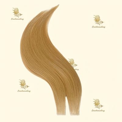 Couleur naturelle, bande invisible droite, 100 extensions de cheveux humains vierges en 1