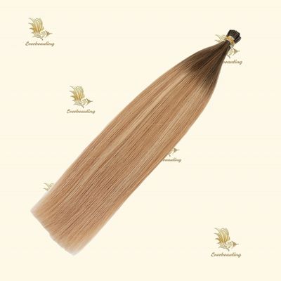 Anneaux X Pré-liés Muti-Color Cheveux humains russes Micro-Anneau I-Tip Extensions de cheveux Durables