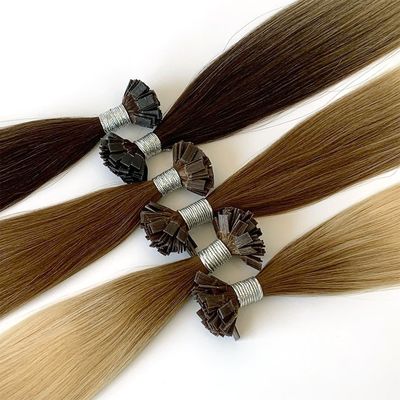 Cuticule alignée Cheveux Rémy Italie Kératine U/V/I/Tip plat Extension de cheveux Pas de perte