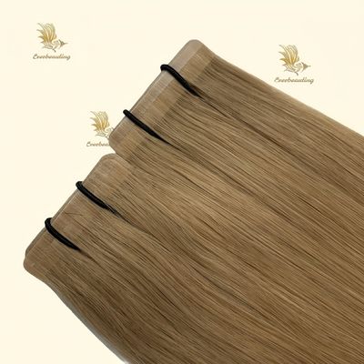 Obtenez le ruban russe dans l'extension de cheveux humains Double dessiné Invisible Skin Slim PU sans couture