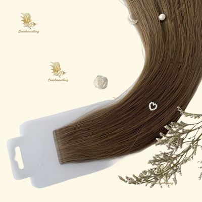 Durée de vie des rubans 3 mois Dyeable personnalisé Curly Slim Tape en extensions de cheveux pour femmes