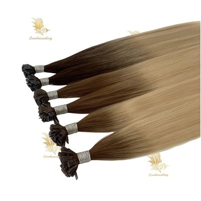 Couleurs de balayage à double dessin à pointe plate Caps pré-liés à l'homme Type de connecteur de cheveux pré-lié