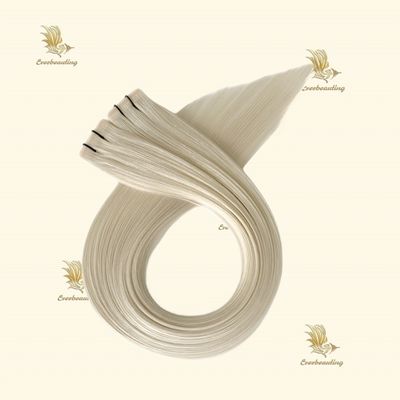 Cheveux européens 20 pouces Cendrillon Blonde Couleur cuticule alignée bande Extensions de cheveux pour femme blanche
