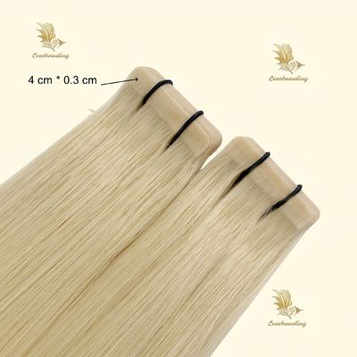 Cheveux européens 20 pouces Cendrillon Blonde Couleur cuticule alignée bande Extensions de cheveux pour femme blanche