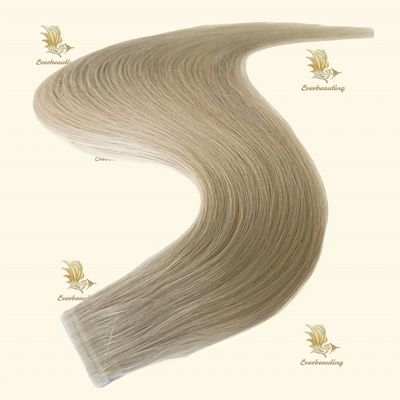 Cheveux européens 20 pouces Cendrillon Blonde Couleur cuticule alignée bande Extensions de cheveux pour femme blanche