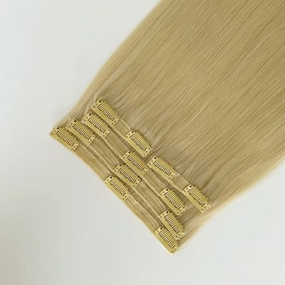 Clip dans les extensions de cheveux 100% humain crus Indiens Clip dans les cheveux sans perte de teinture