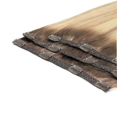 Produits Double clip tiré dans les extensions de cheveux CH-24256 Muti-Colour Afro Kinky Boucle