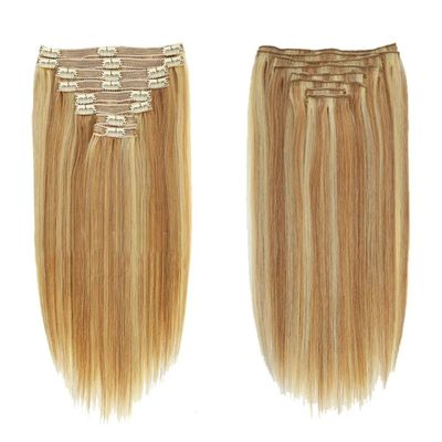 Texture de l'onde corporelle Clip dans les extensions de cheveux 100% de cheveux humains Cuticule doublée alignée