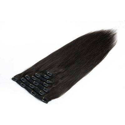 Straight 18 pouces et 20 pouces Indiens bruts clip de cheveux dans le style d'extension de cheveux droit