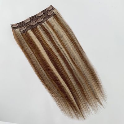 Straight 18 pouces et 20 pouces Indiens bruts clip de cheveux dans le style d'extension de cheveux droit