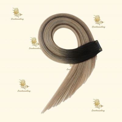 Rémy Hair Ruban multicolore dans les extensions de cheveux Soie Cheveux humains droits