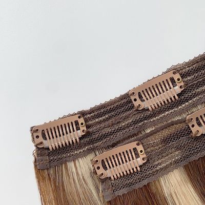 Cheveux supérieurs 20 pouces Couleur claire Remy Clip Ins Cheveux humains Extensions fournisseur Dyeable
