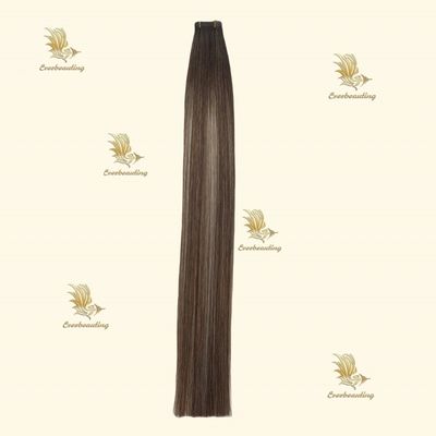 22 pouces de ruban adhésif brun dans les extensions de cheveux Stick Type pré-lié pour la conception de ruban invisible