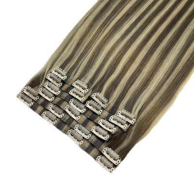 Qingdao sur mesure Demande 100% Remy Chinois Cheveux Humains Clip en PU sans couture dans les cheveux