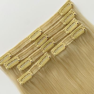 Clip in Hair Extensions Cheveux humains en soie, ligne droite, pré-obligatoire Paiement initial