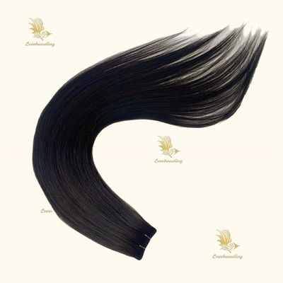 Tape d'injection invisible à double traction teintée en bande d'extension de cheveux pour les cheveux à ondes corporelles