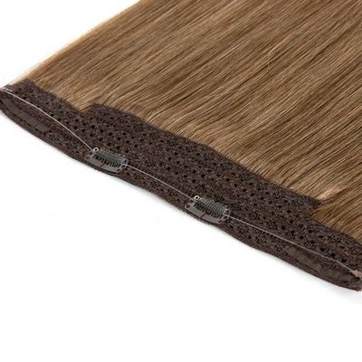 100% cheveux humains sans couture Invisible poisson fil de fer extensions de cheveux Retour remboursements jusqu'à 30 jours