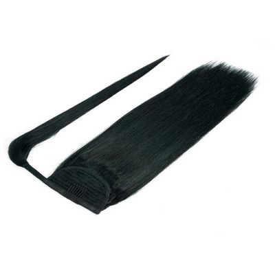 100% de cheveux vierges humains Remy queue de cheval extensions de cheveux personnalisés à portée de main