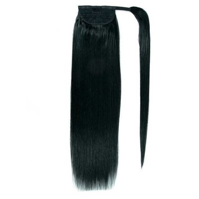 100% de cheveux vierges humains Remy queue de cheval extensions de cheveux personnalisés à portée de main