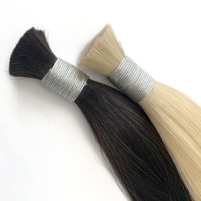 100 g/emballage de cheveux brésiliens cuticules alignées de cheveux vietnamiens bruts super doublés