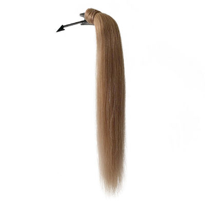 Extrait de chevelure de queue de cheval enroulé autour de long silky droit pour les femmes queue de cheval-231014