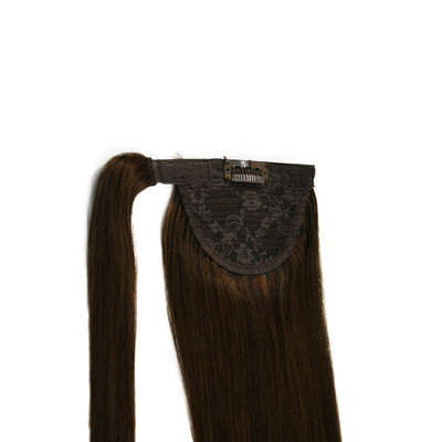 Extrait de chevelure de queue de cheval enroulé autour de long silky droit pour les femmes queue de cheval-231014
