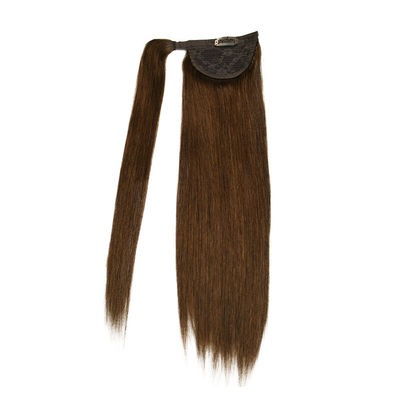 Extrait de chevelure de queue de cheval enroulé autour de long silky droit pour les femmes queue de cheval-231014