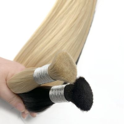 Cheveux humains en vrac Rémy non transformé Pas de tresses de cheveux pour votre entreprise d'extension de cheveux