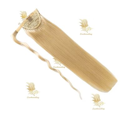 100% de cheveux humains Remy queue de cheval style droit Cheveux russes teurables