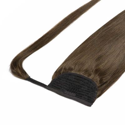 Clip de cheveux indiens dans le peigne Enveloppe de cheveux humains autour des extensions de queue de cheval Type pré-lié