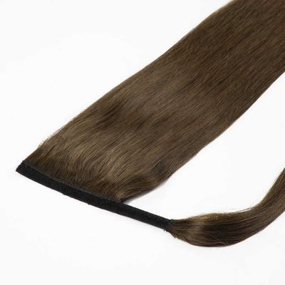 Clip de cheveux indiens dans le peigne Enveloppe de cheveux humains autour des extensions de queue de cheval Type pré-lié