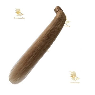 Clip de cheveux indiens dans le peigne Enveloppe de cheveux humains autour des extensions de queue de cheval Type pré-lié