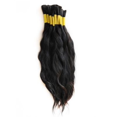 100% de cheveux humains crus Extensions de cheveux humains naturels Noir Couleur brésilienne Blonde à double traction Cheveux en vrac