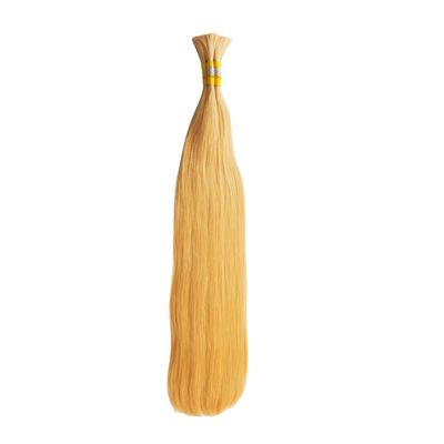 Coiffure à base de kératine vierge non traitée, cheveux en vrac, cheveux européens de qualité Rémy