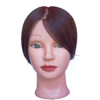 Une tête d'entraînement pour cheveux humains pour professionnels.