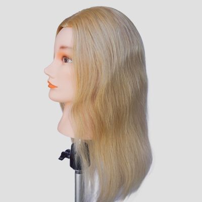 165g 613 Blonde Véritable Cheveux Humains Mannequin d'entraînement Tête Abordable Coût d'expédition et Temps