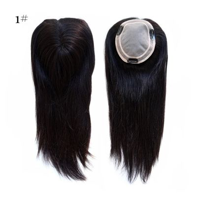 5.5X6 pouces à la main Double Mono Top Remy European Human Hair Toupee Topper PU autour du MT-S1