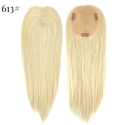 5.5X6 pouces à la main Double Mono Top Remy European Human Hair Toupee Topper PU autour du MT-S1