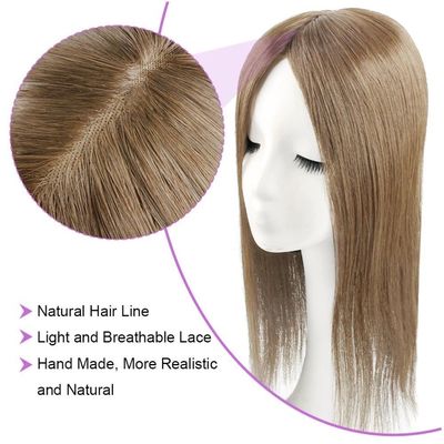 5.5X6 pouces à la main Double Mono Top Remy European Human Hair Toupee Topper PU autour du MT-S1