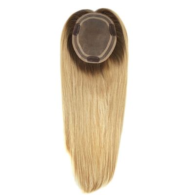 16 pouces de cheveux blonds russes européens femmes mono topper avec paiement initial