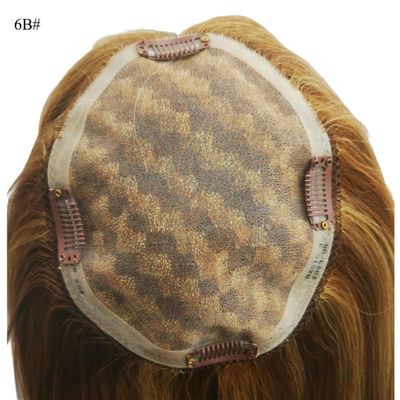 Tape à cheveux humains à main attachée à la main à la pièce de dessus mono pour une perruque en dentelle à base complète