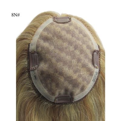 16 pouces Mono Topper à la main attaché à la main Monofilament de cheveux humains avec un faible coût d'expédition